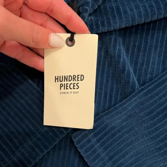 NWT Hundred Pieces Blue Velvet Turtleneck Top - Picture 5 of 6